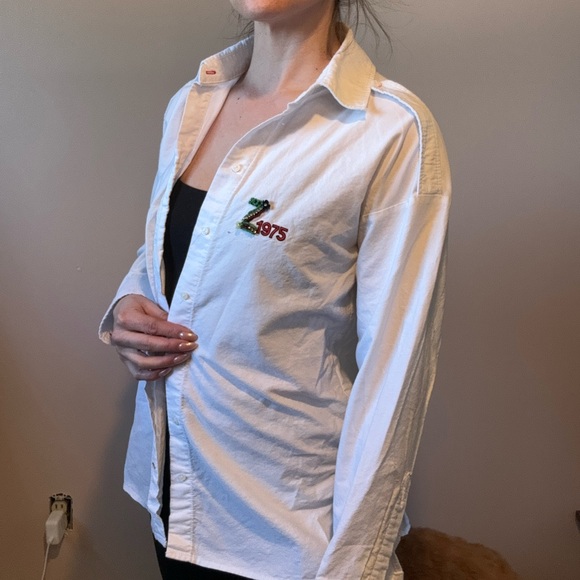 Oversized White Button Up Shirt - Picture 3 of 7